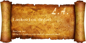 Laskovics Antal névjegykártya